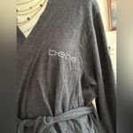 Bebe Gray Robe With Tie Belt For Women Size L Photo 2