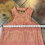 Dina Be  Pink Rose Lace Halter MIDI Dress Small Photo 3