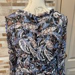 ZARA  Paisley Floral Print Draped Ruched Mini Dress Size L NWT Photo 4