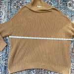 American Eagle Outfitters Camel Tan Mock Neck Slouchy Knit Oversized Sweater XS Photo 6