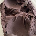 Y2k Lace Brown Bra Built In Stretchy Cami Photo 5