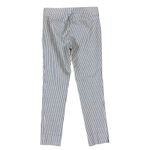 W By Worth  White Brown Pinstripe Pants 2 Slim Fit Stretch Career Classic Photo 2