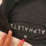 Alphalete  Black Ribbed Criss Cross Back Sports Bra Photo 1