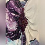 Karen Kane Vintage Karen Kane Women’s Y2K Purple White and Black Floral Print Top Size M Photo 1