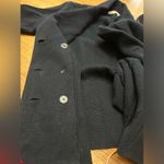 Loft  Ann Taylor heavy knit GUC navy blue blazer size SMALL 19” pit to pit Photo 3