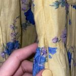 Love Shack Fancy Yellow Blue Floral Silk Blend Long Sleeve Ross Short Mini Dress 8 Photo 7