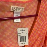 l*space L* Cover Up Bandera Top Sheer Mesh Tie Front Pink/Orange Size XS Photo 9