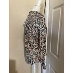 Maeve  Leopard Katia Ruffled Button Down Shirt Blouse Long Sleeve 4P Photo 2