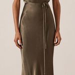 Shona joy Sophia Bias Cowl Neck Midi Dress in Graphite Photo 0