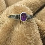 JACK JUDITH  Amethyst Marcasite Sterling 925 Ring Photo 3