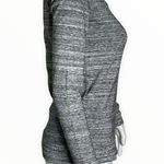 J.Crew  Shirt Womens XXS Marled Gray Gold Tone Back Zip Sweatshirt Lounge Casual Photo 1