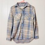 CASA CABANA Women's Flannel Plaid Button Down Shirt Size XS Blue Photo 4