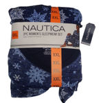 Nautica Blue Snowflake Sleepwear Set 2-piece Pajamas Set Silky Fleece Sz XXL Photo 0