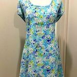 Urban Outfitters VTG 90s Life Blue Spring Floral Short Sleeve Mini Dress - L Photo 0