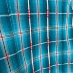 Panhandle Western Shirt Plaid Women Size Medium Blue Pearl Snaps Cotton Cowgirl Photo 9