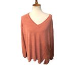 Urban Outfitters oversized pullover orange asymmetrical lightweight sweater Photo 1