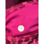 Lululemon Run Inspire Crop Leggings Pink Animal Print Size 4 Ruched Capri EUC Photo 1