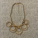 Thalia Sodi Gold Tone Circles Statement Necklace Snake Chain Photo 3