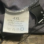 Micocon‎ Silver Blouse Square V Neck 3/4 Bell Ruffle Sleeve Top Size 4X Photo 2