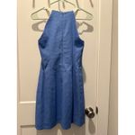 Lilly Pulitzer  Molly Blue White Cutout Hexagon Neckline Lined Mini Dress Small 2 Photo 5