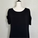 Lou & grey  SignatureSoft Black Short Sleeves Shirt Dress Photo 1