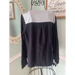 Vineyard Vines  Sweater M Top Navy Blue Seersucker Ribbon Wrist Ties Womens Photo 4
