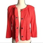 NWT Laurel Escada Tweed Sample Piece Jacke Jacket Size 32 Orange Photo 1
