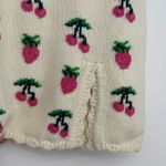 Love Shack Fancy  Pawley Skirt Size XS Ivory Pink Knit Mini Strawberry Cherry Print Photo 6