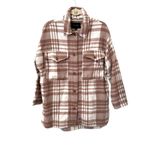 Banana Republic Oversized Plaid Shirt Jacket Sz Medium Petite Photo 1