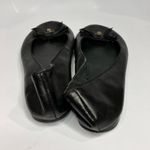 Fossil  black leather ballet flats with bee‎ charm pendant size 10 Photo 3