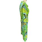Lilly Pulitzer 100% Silk Palm and Parrot 3/4 Sleeve Tie Front shirt dress Size 8 Photo 3