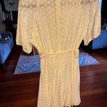 Madewell ivory Eyelet Tassel-Tie Mini Dress sz 10 cream dress Photo 4