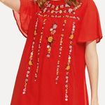 SheIn floral embroidered flutter sleeve  Photo 0