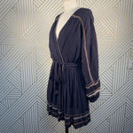 Free People  Delilah‎ Embroidered Minidress Blue Photo 6