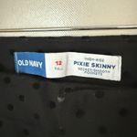Old Navy  High Rise Pixie Skinny Black Polka Secret Smooth Pockets Pants 12 Tall Photo 2