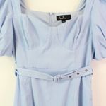 Lulus  Dedication to‎ Detail Light Blue Puff Sleeve Belted Mini Dress Size M Photo 3