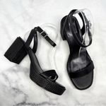Calvin Klein NEW Lalah Minimalist Ankle Strap Platform Block Heel Sandals Black Photo 1