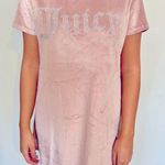Juicy Couture 👑 Pink Velvet Fleece Bling Silver Rhinestone Logo Sleep Shirt Y2K Photo 0