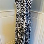 Eliza J Long Sleeve Spotty Dot Animal Chiffon Maxi Dress Black & White 6 Photo 6