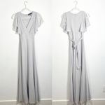 Lulus Lulu’s Dearly Loved Light Grey Flutter Sleeve Maxi Dress
XS Photo 2