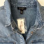 Jessica Simpson Blue Denim Button-Up Shirt Size L Photo 2