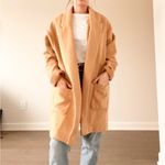 EXPRESS Cozy Tan Long Coat Photo 1