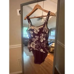 LL Bean Size 8 One Piece Swimsuit Purple Photo 1