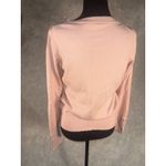pink boden v neck sweater button cuff Cotton Stretch Blend Small Photo 1