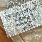 Franco Sarto  | Yvette Brown Leather Woven Peep Toe Stacked Mule Wedge Heel, 10M Photo 5