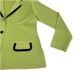 Misook NWT Jacket Knit Blazer Career Office Work Green Black Button Size MEDIUM Photo 5