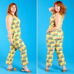 Nooworks Rare Sonny Suit one-piece jumpsuit in a yellow "Dog Party” size 4X Photo 2
