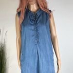 Max jeans NWT Denim Ruffle Dress Pockets Size S Photo 8