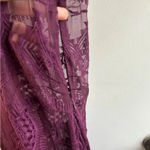 Sundance  100% Silk Embroidered Wine Slip Maxi Dress size 6 boho resort‎ coastal Photo 2