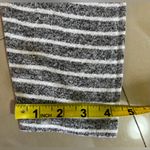 MISIA STRIPED SHIRT gray/white stripes 3/4 sleeve top pocket buttons at back L Gray Size L Photo 8